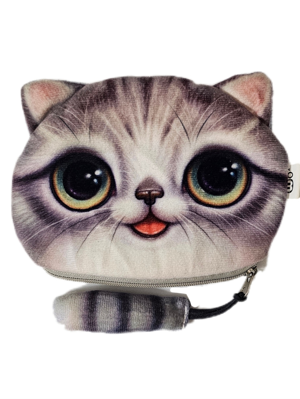 Miwo x-dolls Cat 3D Cartoon Coin Zipper Pouch with tail kitty bag case cute